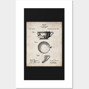 Tea Cup Patent - Tea Coffee Lover Home Kitchen Decor Art - Antique Posters and Art